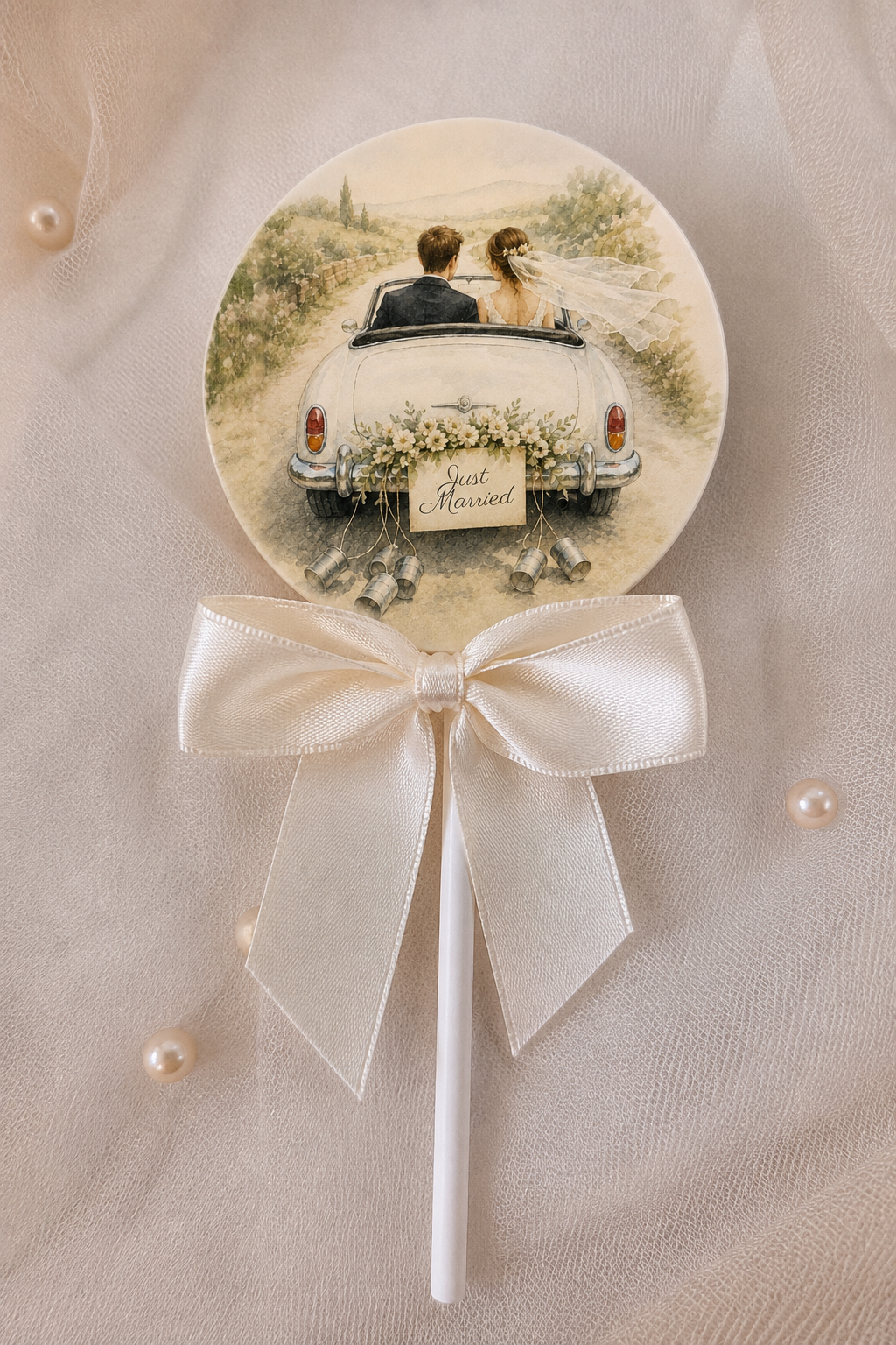 Personalised Just Married Wedding Day Card and Chocolate Gift Box