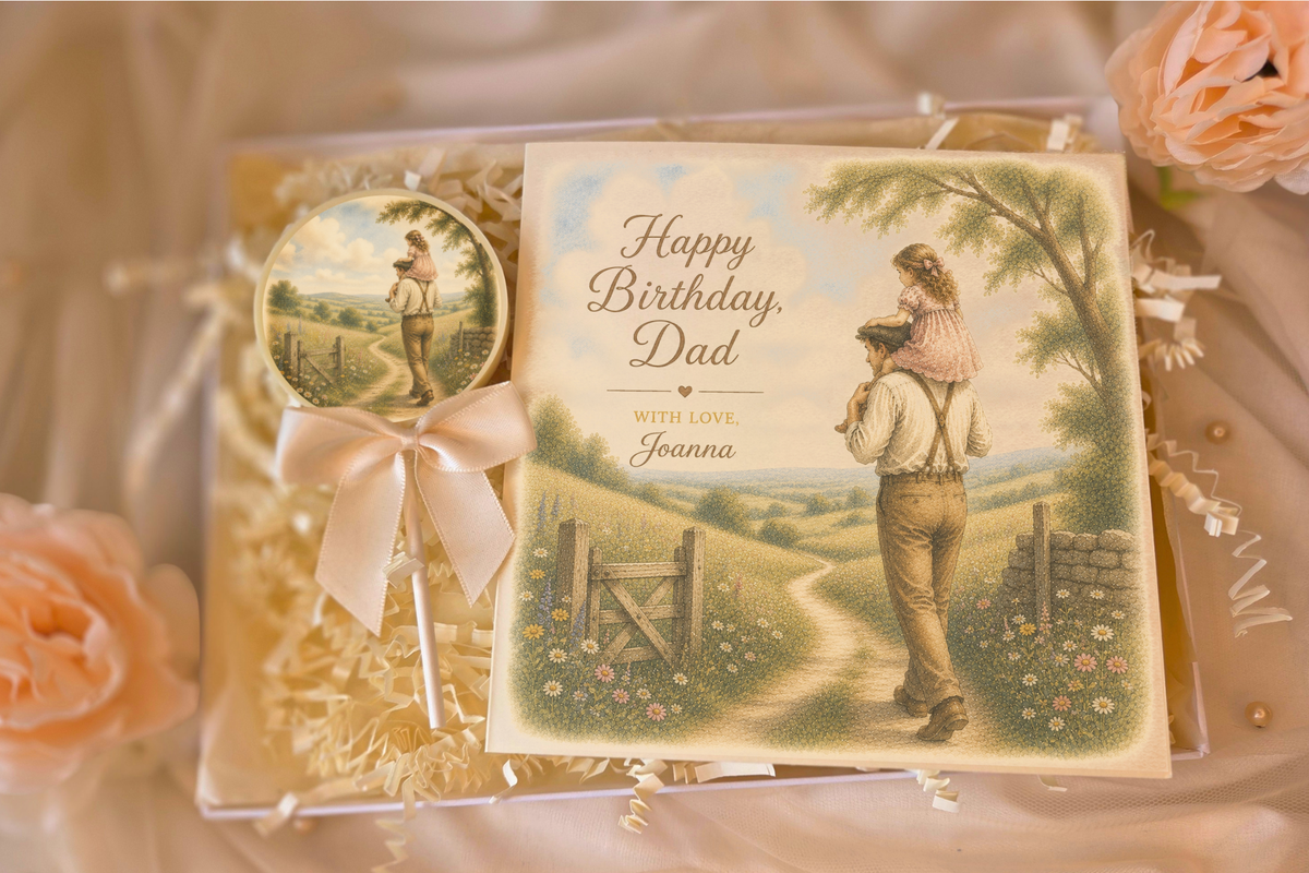 Personalised Daddy`s Little Girl Birthday Card and Chocolate Gift Box