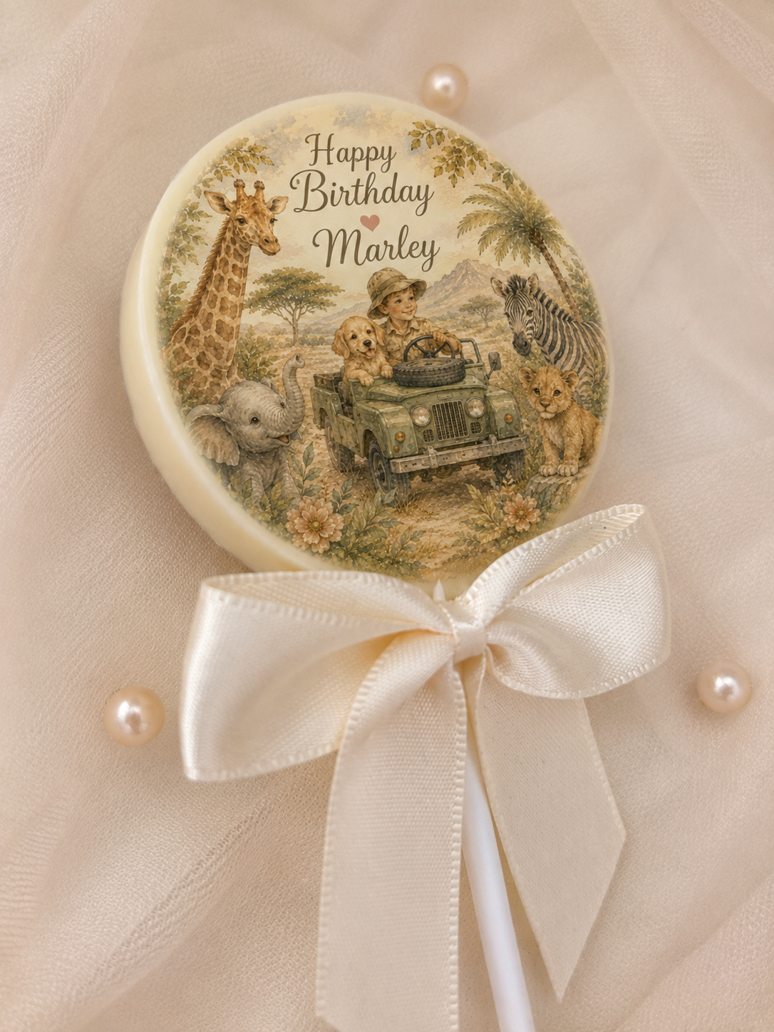 Personalised Safari Birthday Card and Chocolate Gift Box