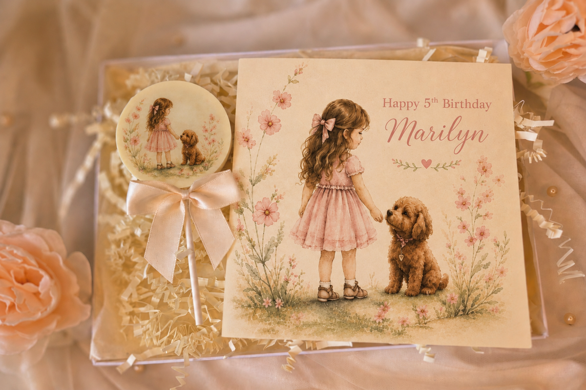 Personalised A Girls Best Friend Birthday Card & Chocolate Gift