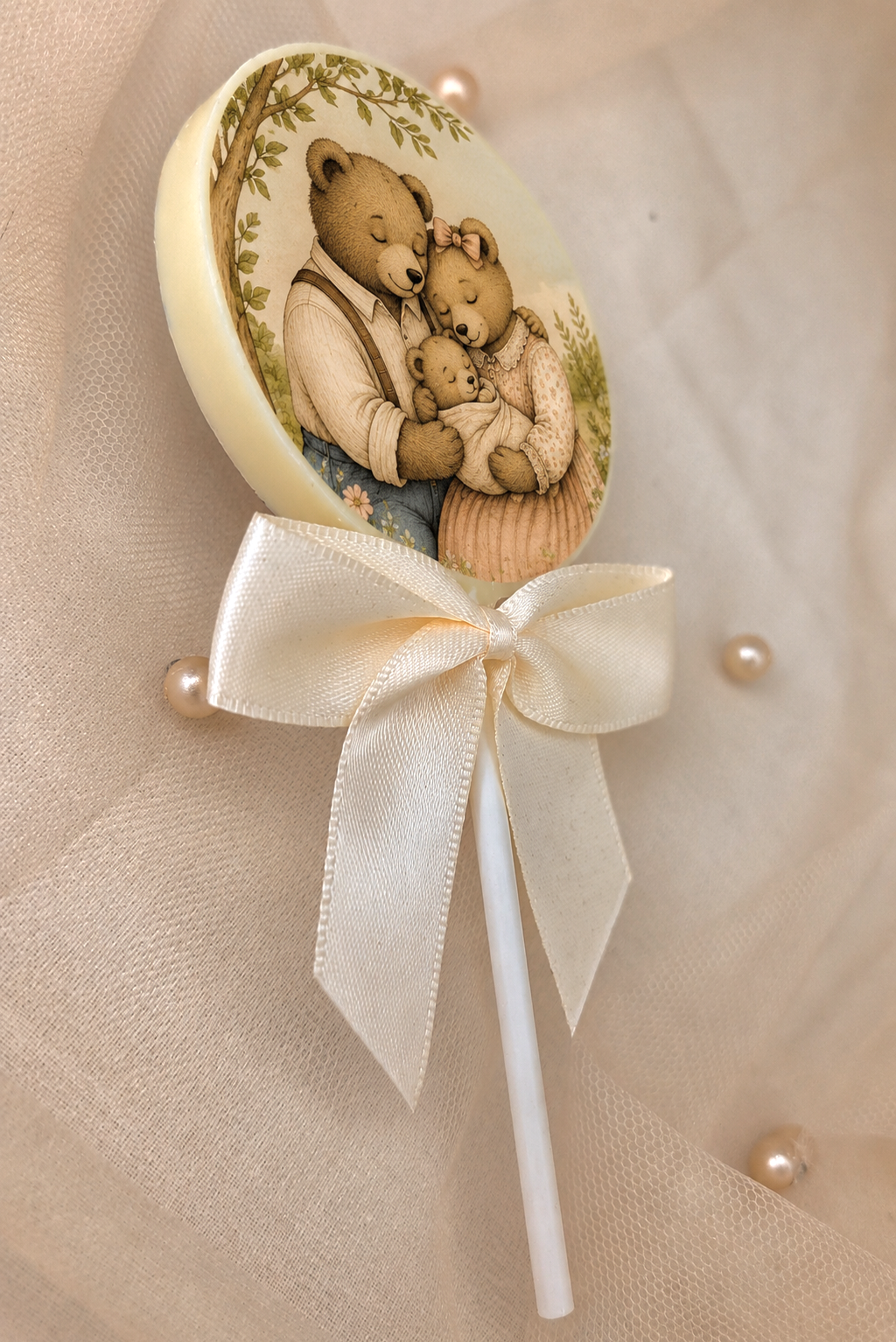 Personalised And Then There Were Three New Baby Card and Chocolate Gift Box