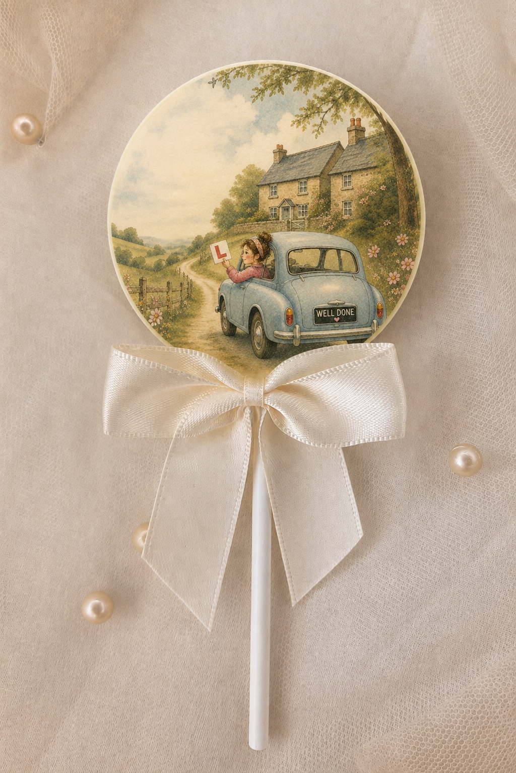 Personalised On The Road Pink Congratulations on Passing Your Driving Test Card and Chocolate Gift Box