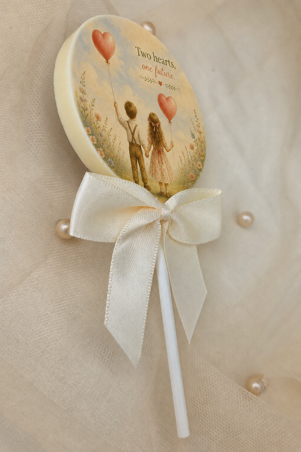 Personalised Two Hearts One Future Anniversary Card and Chocolate Gift Box
