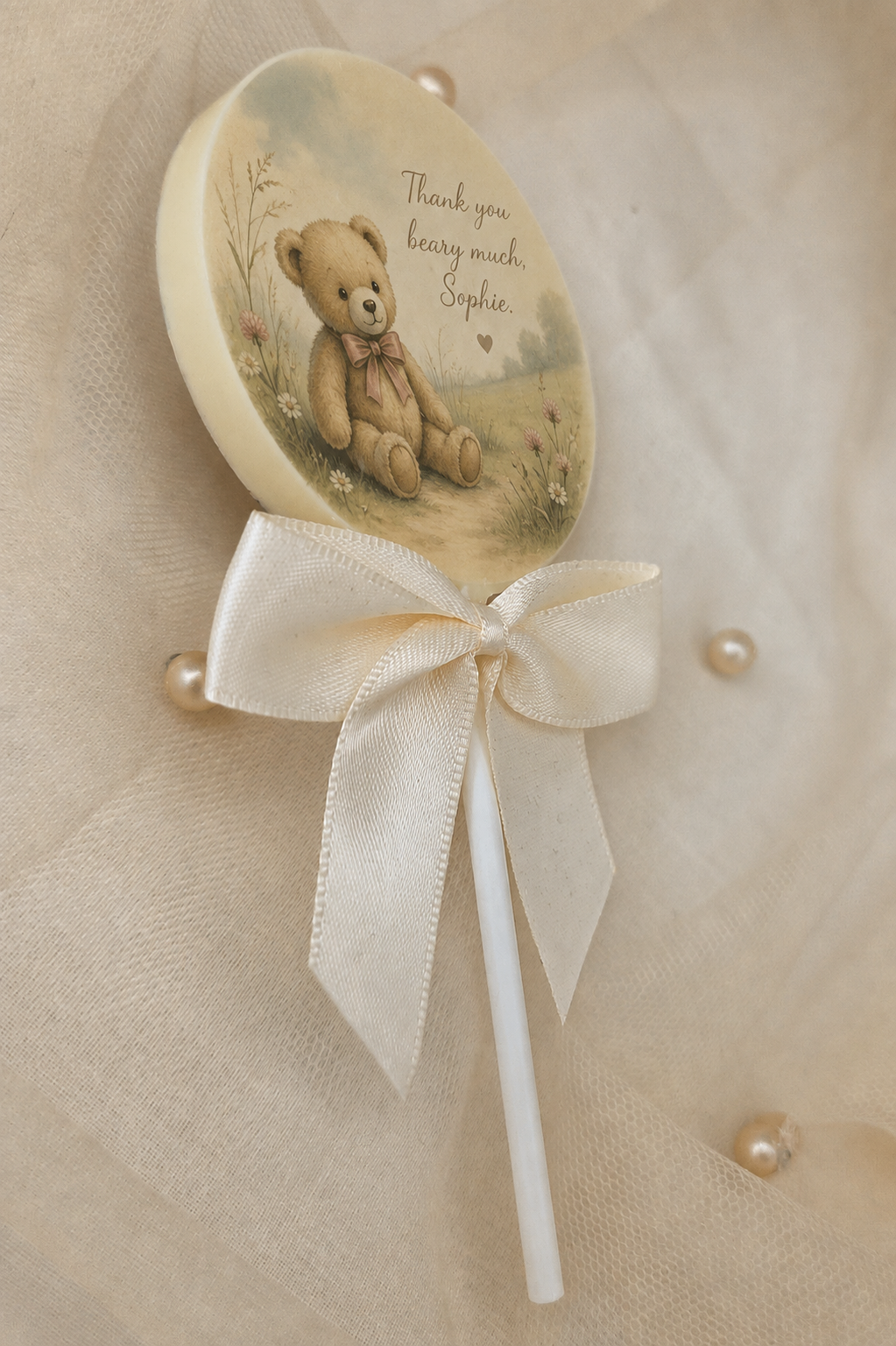 Personalised Teddy Bear Thank You Card and Chocolate Gift Box