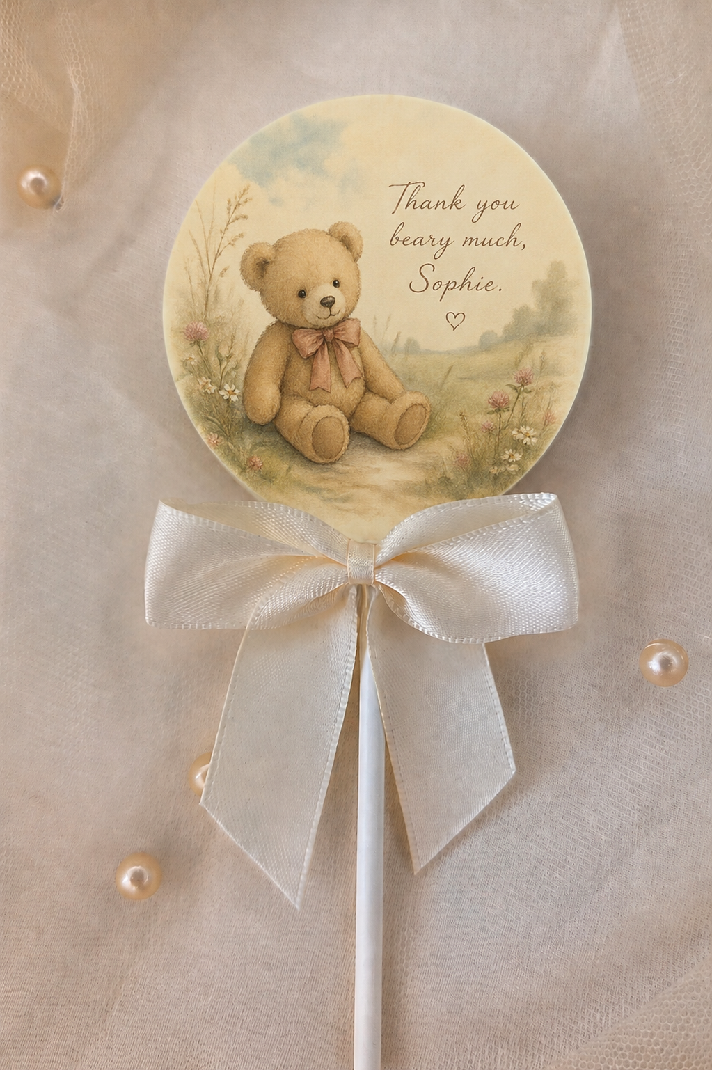 Personalised Teddy Bear Thank You Card and Chocolate Gift Box