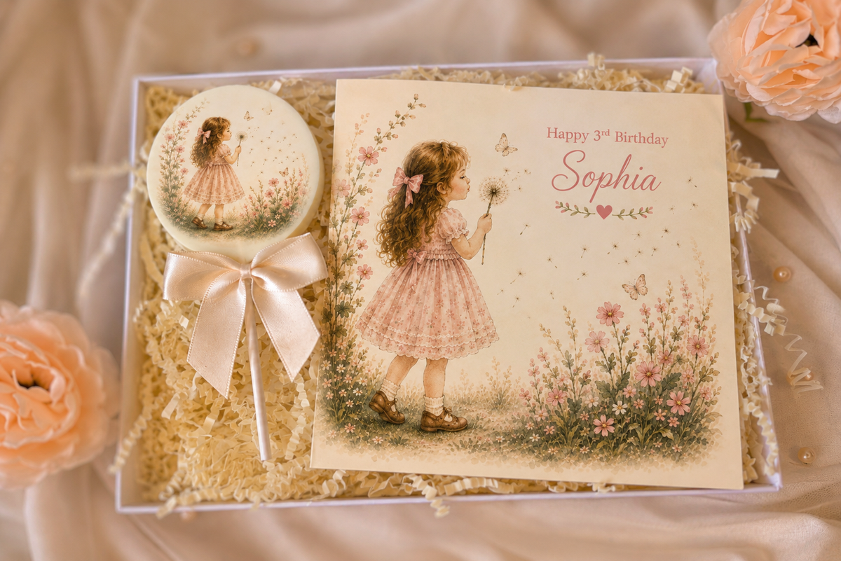 Personalised Birthday Wishes Card and Chocolate Gift Box
