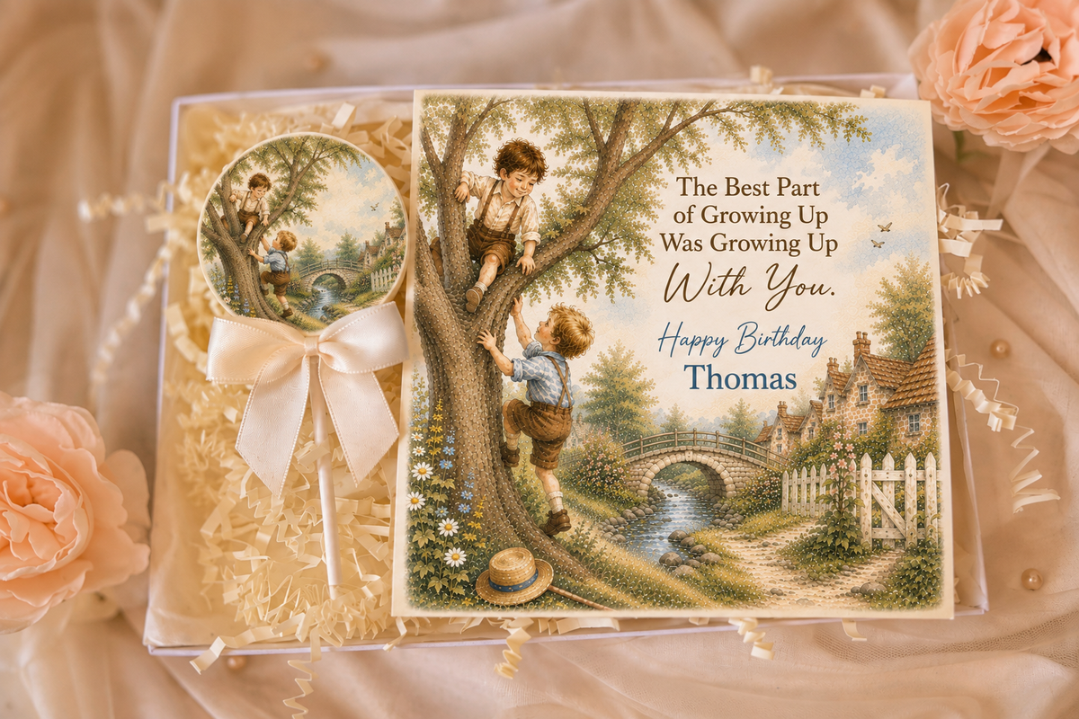 Personalised The Little Explorers Birthday Card and Chocolate Gift Box