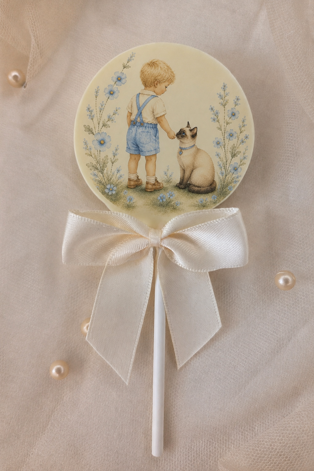 Personalised Little Boy and Cat Birthday Card and Chocolate Gift Box