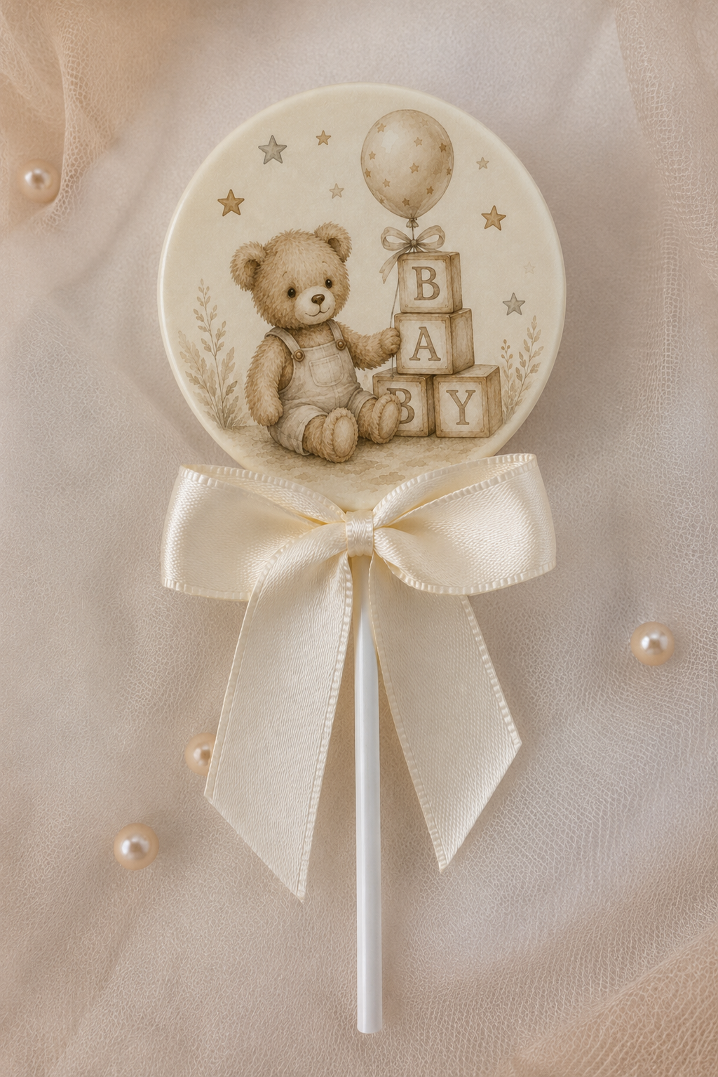 Personalised Little Brown Bear Baby Shower Card and Chocolate Gift Box