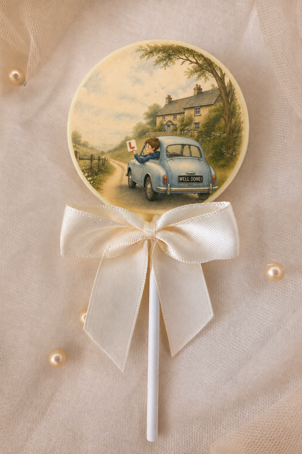Personalised On The Road Blue Congratulations on Passing Your Driving Test Card and Chocolate Gift Box