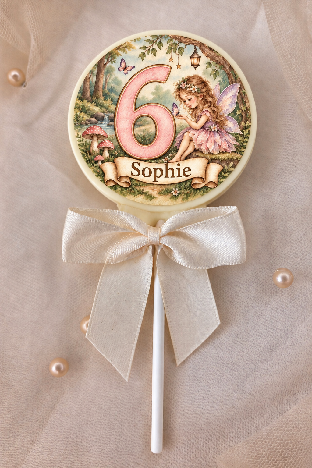 Personalised Fairy Themed Birthday Party Favours Printed on to the Chocolate